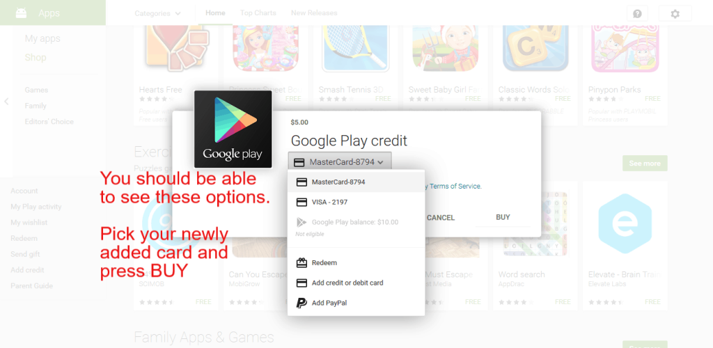 Purchase Items from US or UK Google Play Store