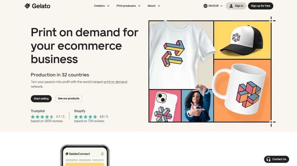 Print on demand company Gelato